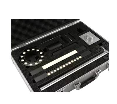 Nuordic LED lighting sample kit with linear lights, spot modules, and accessories in a carry case