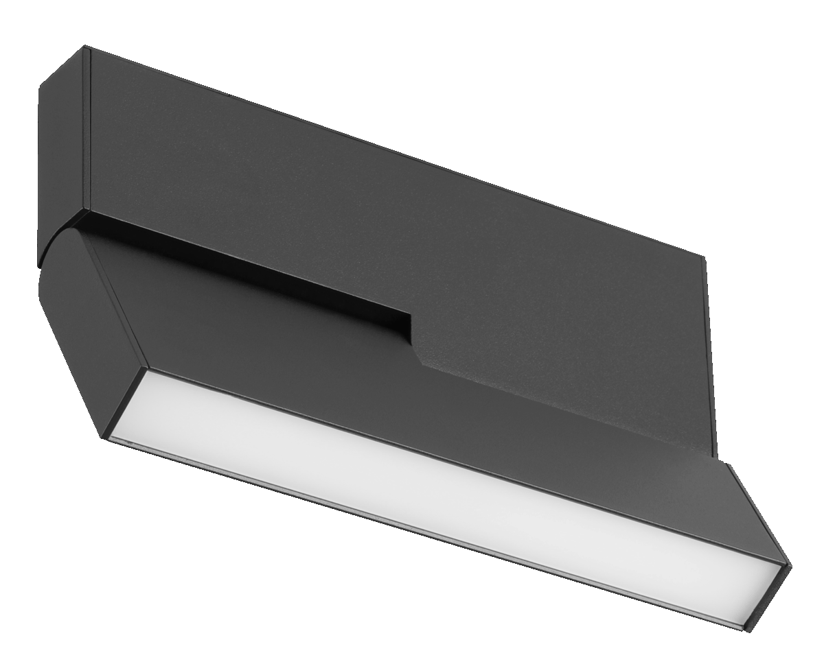Folding Linear Diffuser - Slim Track - Black, 16W