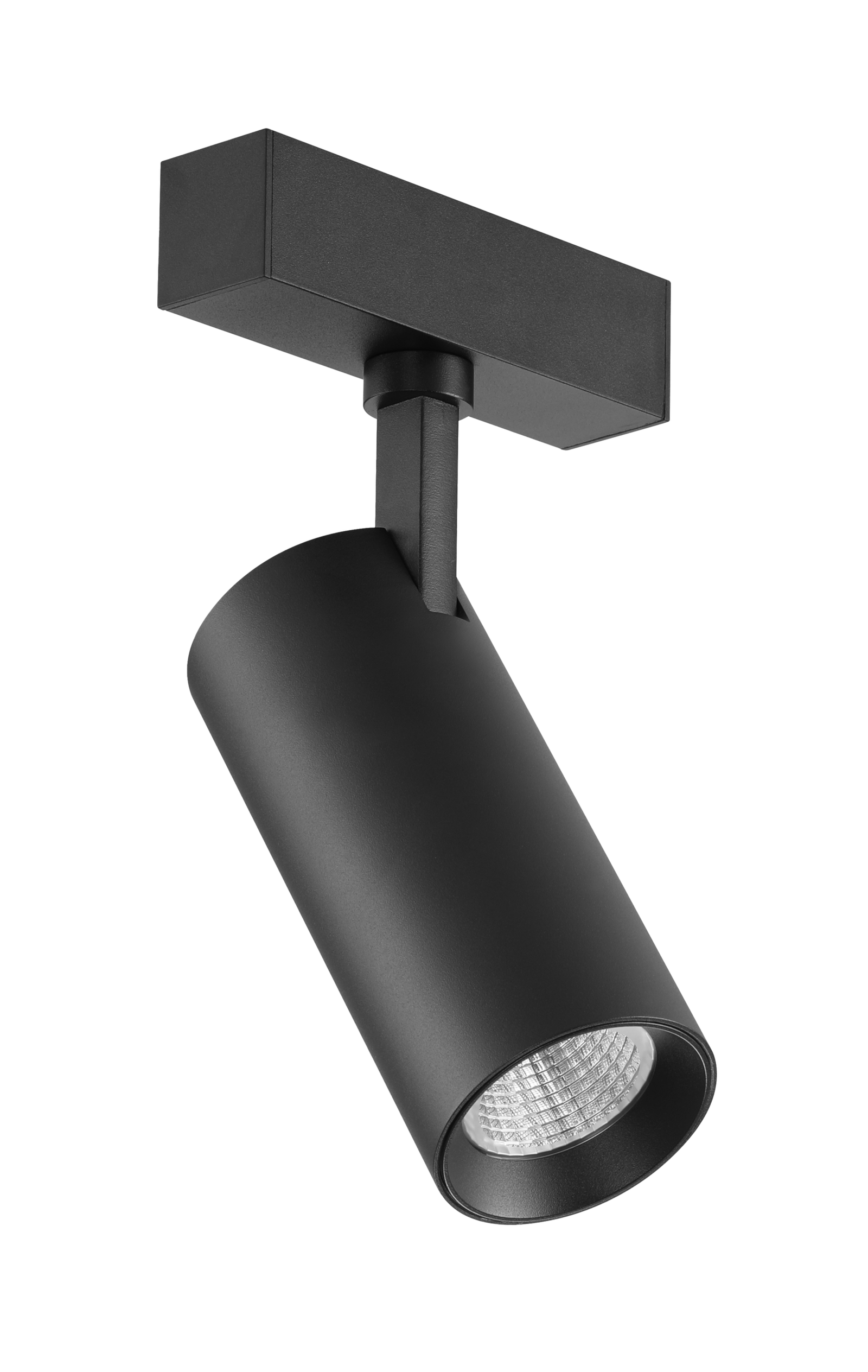 Round Spot Light - Slim Track - Black, 20W