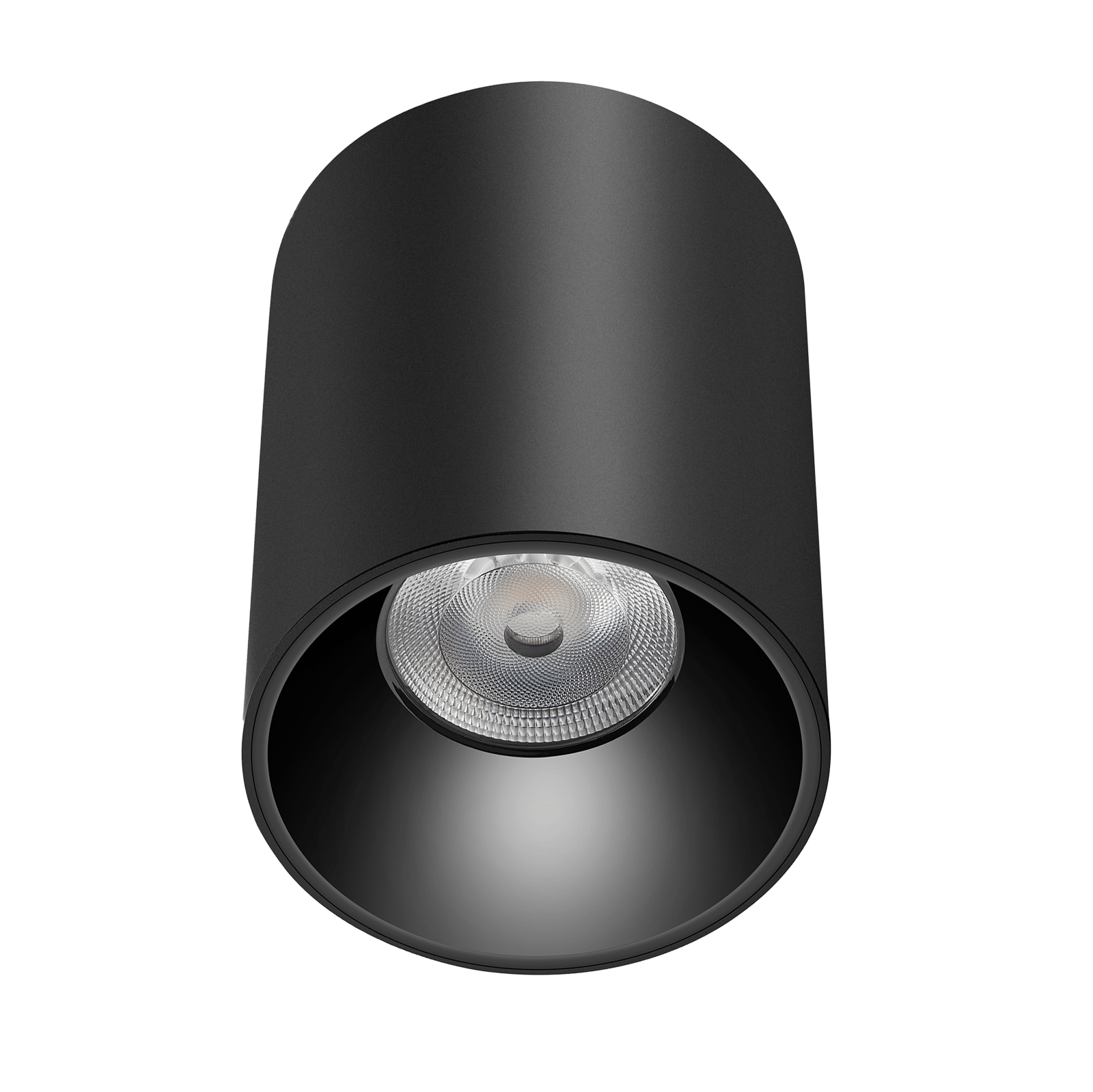 Round Surface Mounted Downlight - Black, 4 inch (100mm)